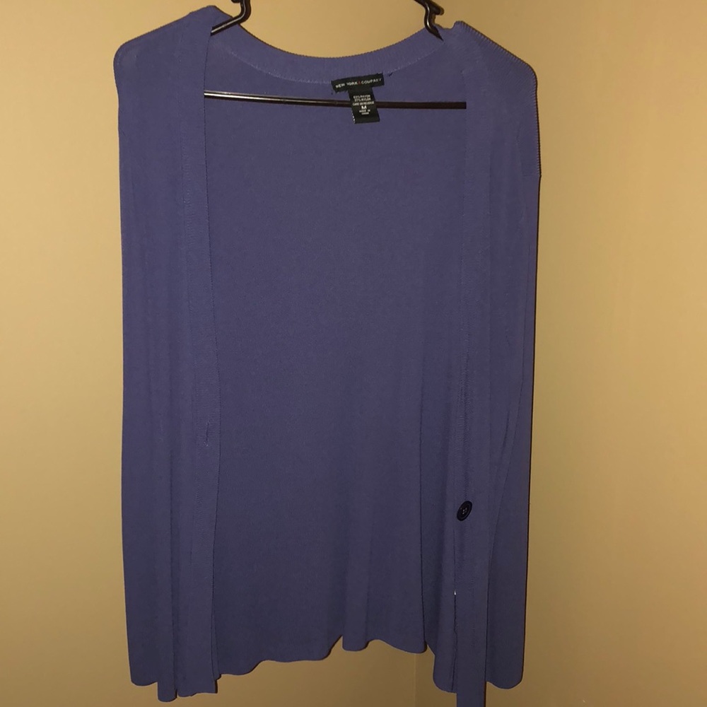 Long purple cardigan